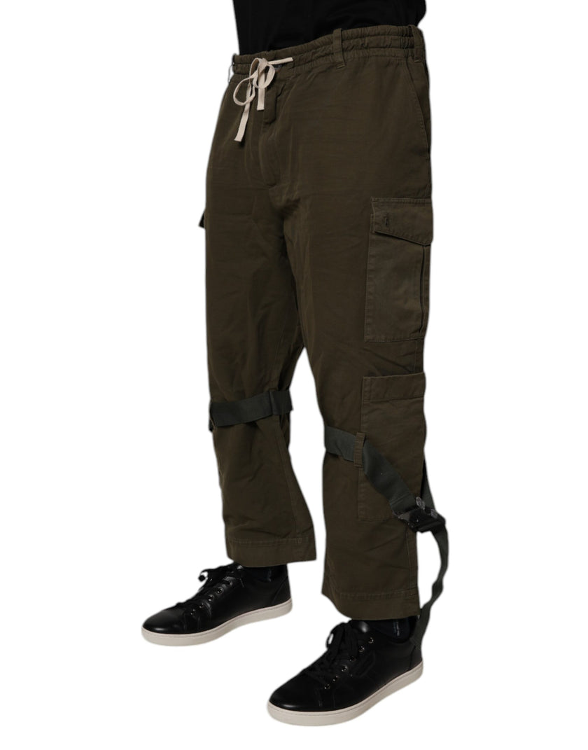 Dolce & Gabbana Brown Cotton Stretch Cargo Pants
