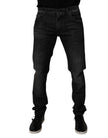Dolce & Gabbana Black Cotton Stretch Skinny Jeans