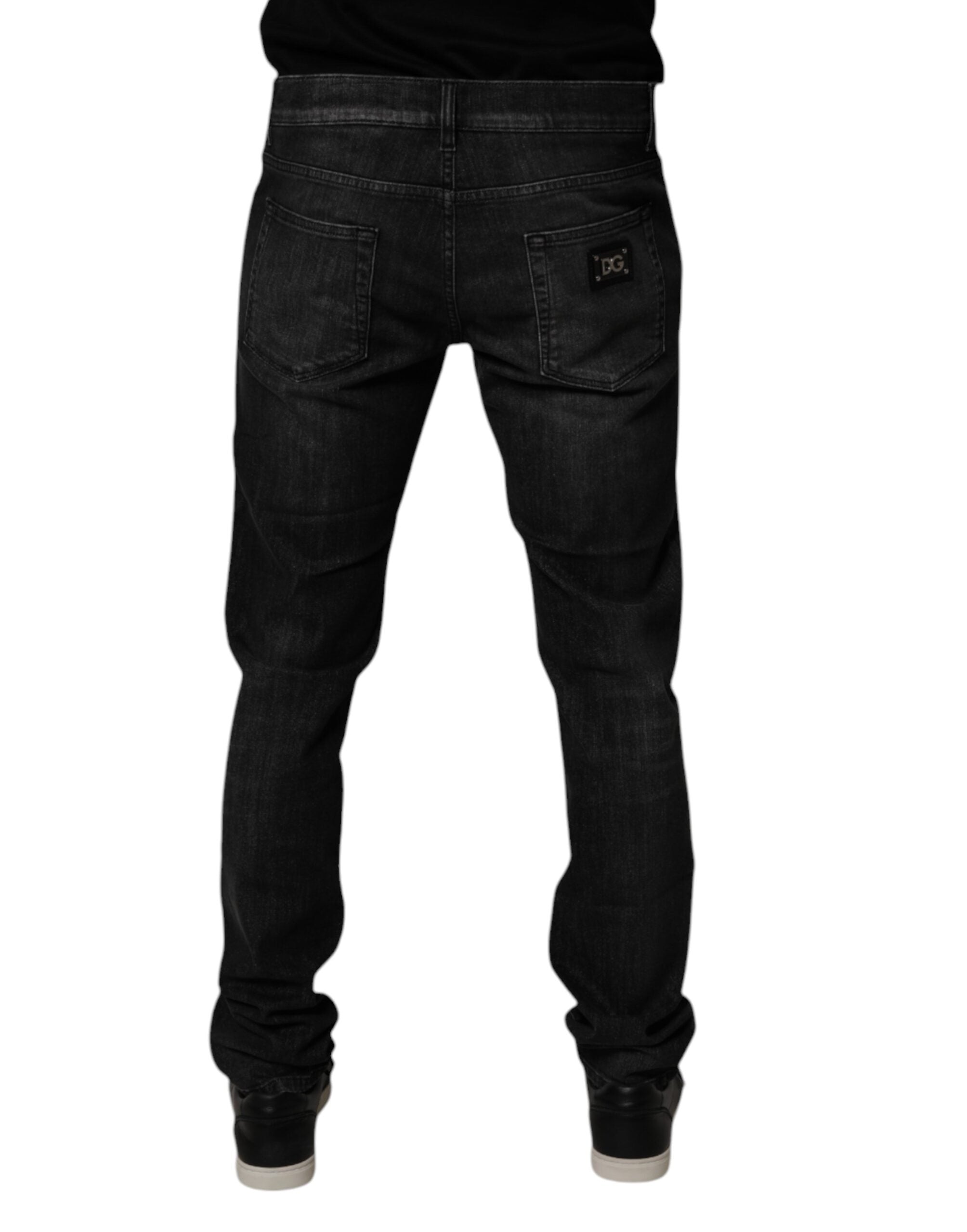 Dolce & Gabbana Black Cotton Stretch Skinny Jeans