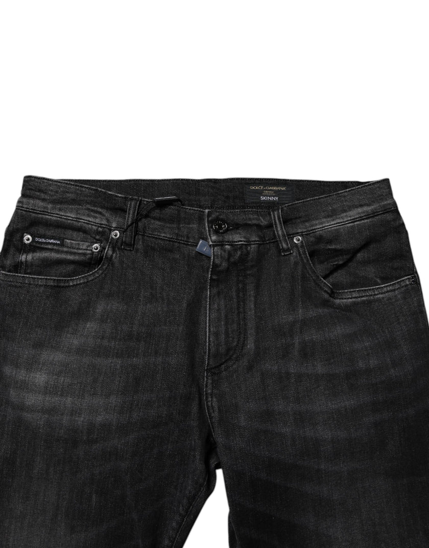 Dolce & Gabbana Black Cotton Stretch Skinny Jeans