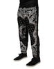 Dolce & Gabbana Black Bandana Cotton Skinny Denim Jeans