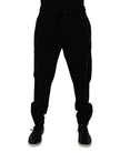Dolce & Gabbana Black Wool Stretch Jogger Pants