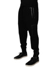 Dolce & Gabbana Black Wool Stretch Jogger Pants