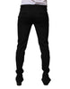 Dolce & Gabbana Black Wool Tapered Formal Dress Pants