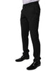 Dolce & Gabbana Black Polyester Tapered Formal Men Dress Pants