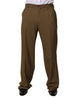 Dolce & Gabbana Brown Wool Straight Formal Dress Pants