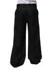 Dolce & Gabbana Black Stripes Wide Leg Formal Men Dress Pants