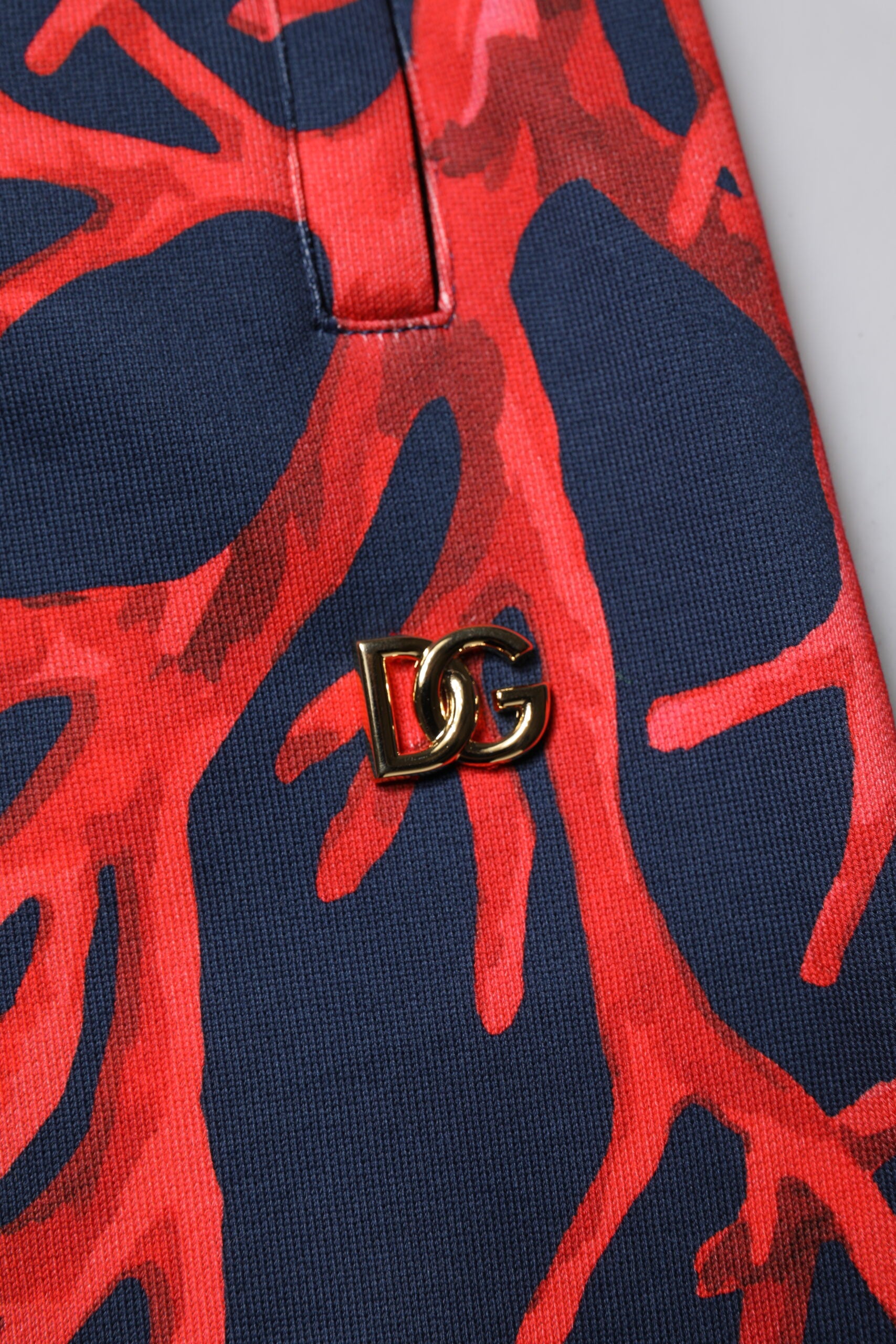 Dolce & Gabbana Dark Blue Corals Jogger Men Sweatpants Pants