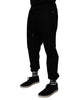 Dolce & Gabbana Black Cotton Men Jogger Sweatpants Pants