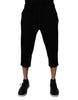 Dolce & Gabbana Black Cotton Blend Cropped Sweatpants Pants