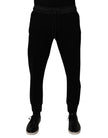 Dolce & Gabbana Black Cotton Blend Men Jogger Sweatpants Pants