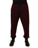 Dolce & Gabbana Bordeaux Cotton Jogger Men Sweatpants Pants