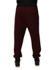 Dolce & Gabbana Bordeaux Cotton Jogger Men Sweatpants Pants