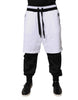 Dolce & Gabbana Black White Cotton Layered Sweatpants Pants