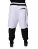 Dolce & Gabbana Black White Cotton Layered Sweatpants Pants