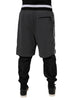 Dolce & Gabbana Black Gray Cotton Layered Men Sweatpants Pants