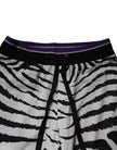 Dolce & Gabbana Black White Zebra Men Jogger Sweatpants Pants