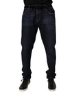 Dolce & Gabbana Dark Blue Cotton Stretch Skinny Denim Jeans