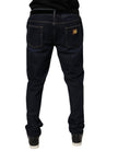 Dolce & Gabbana Dark Blue Cotton Stretch Skinny Denim Jeans