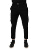 Dolce & Gabbana Black Cotton Stretch Skinny Cargo Denim Jeans