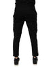 Dolce & Gabbana Black Cotton Stretch Skinny Cargo Denim Jeans
