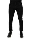 Dolce & Gabbana Black Cotton Stretch Skinny Men Denim Jeans