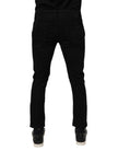 Dolce & Gabbana Black Cotton Stretch Skinny Men Denim Jeans
