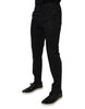 Dolce & Gabbana Black Cotton Stretch Skinny Dress Formal Pants