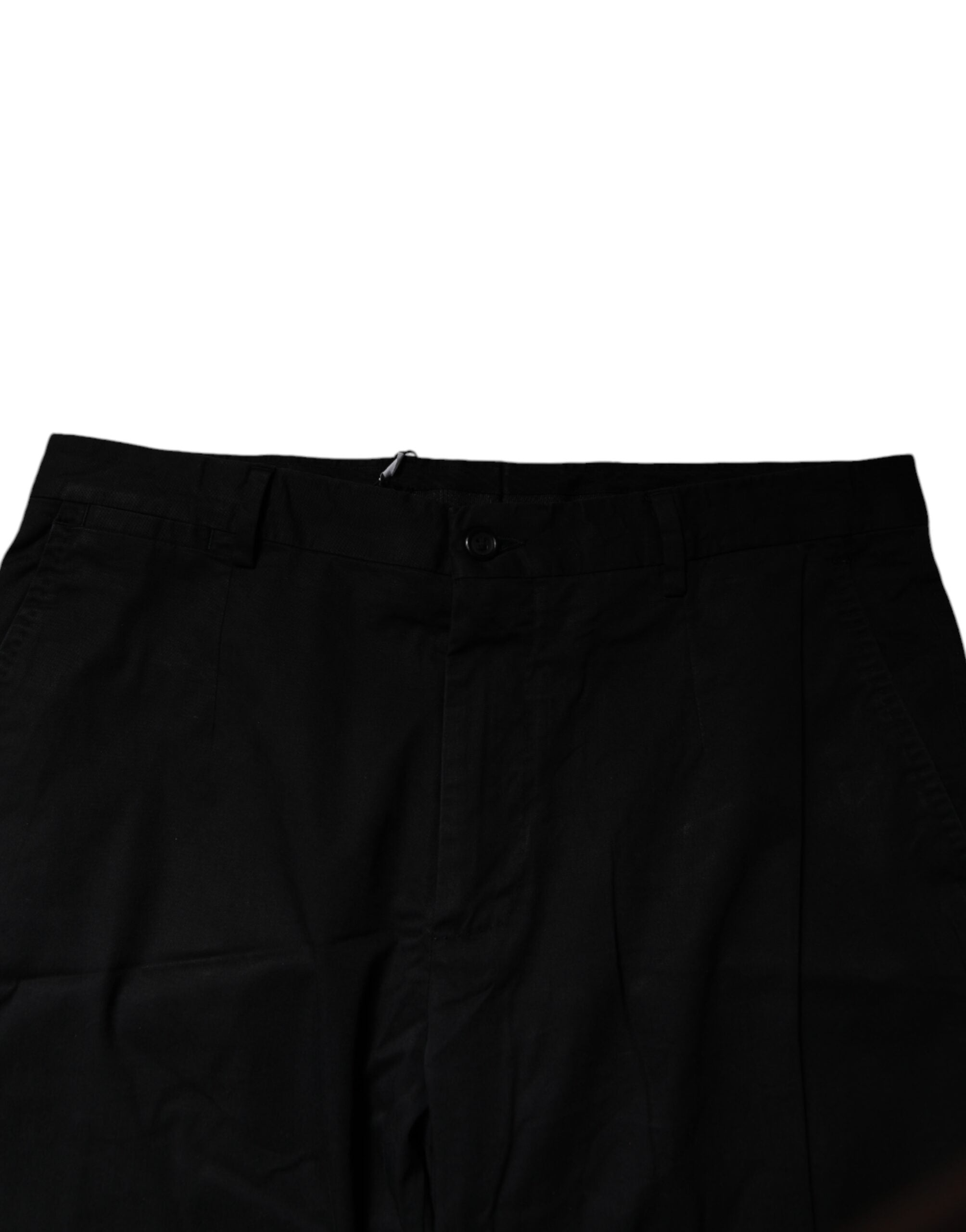 Dolce & Gabbana Black Cotton Stretch Skinny Dress Formal Pants