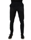 Dolce & Gabbana Black Cotton Stretch Skinny Dress Formal Pants