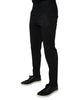 Dolce & Gabbana Black Cotton Stretch Skinny Dress Formal Pants