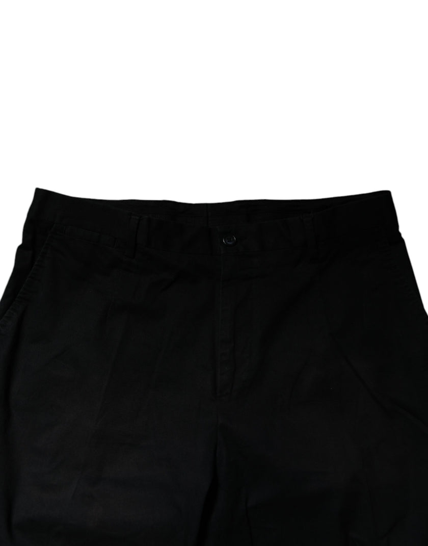 Dolce & Gabbana Black Cotton Stretch Skinny Dress Formal Pants