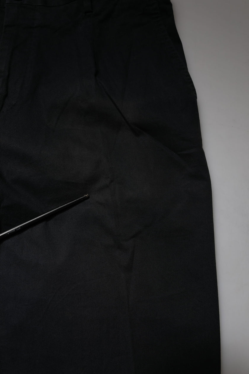 Dolce & Gabbana Black Cotton Stretch Skinny Dress Formal Pants