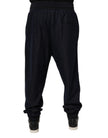 Dolce & Gabbana Black Jacquard Cotton Jogger Sweatpants Pants
