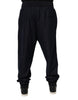 Dolce & Gabbana Black Jacquard Cotton Jogger Sweatpants Pants