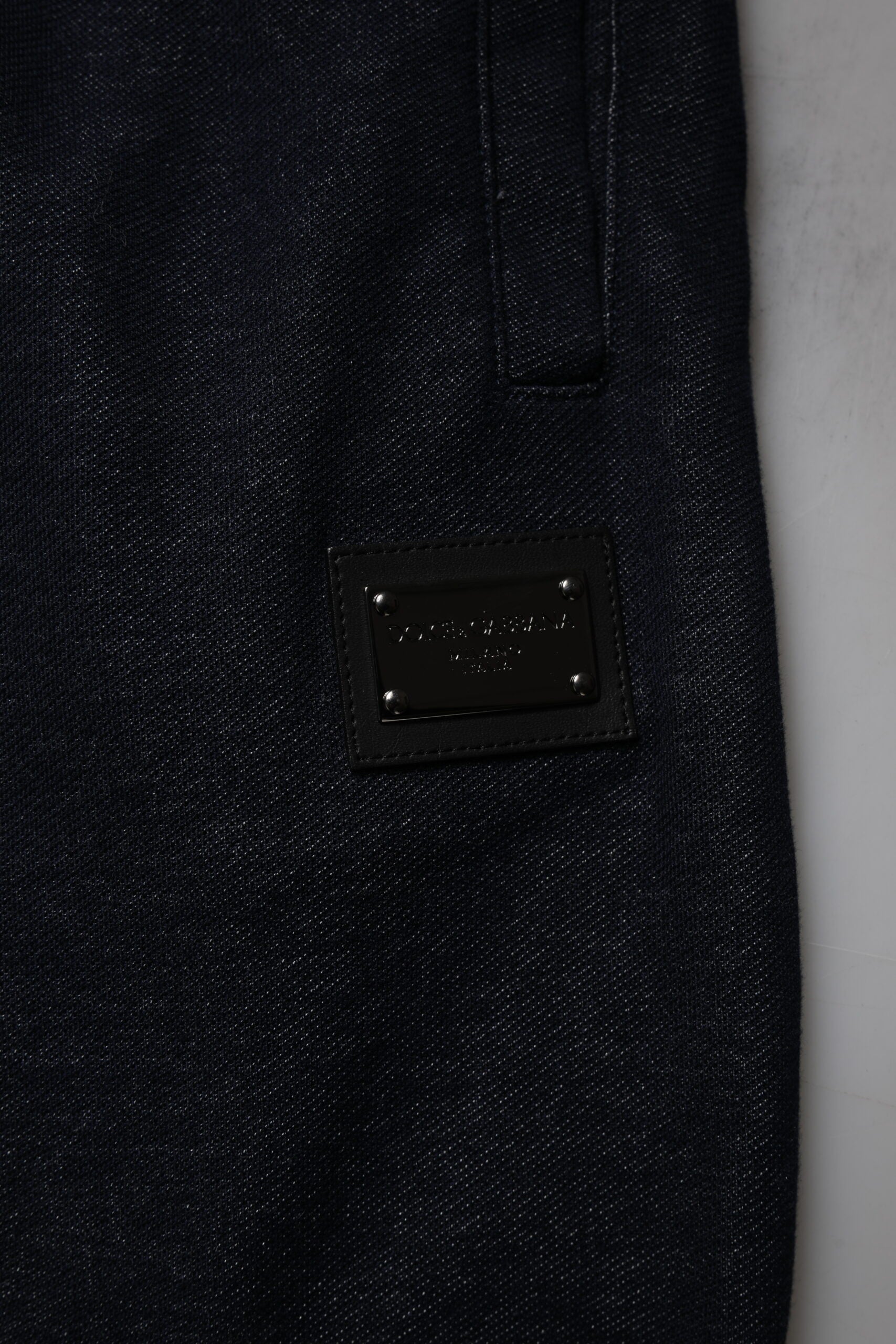 Dolce & Gabbana Black Jacquard Cotton Jogger Sweatpants Pants