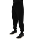 Dolce & Gabbana Black Cashmere Mid Waist Jogger Sweatpants Pants