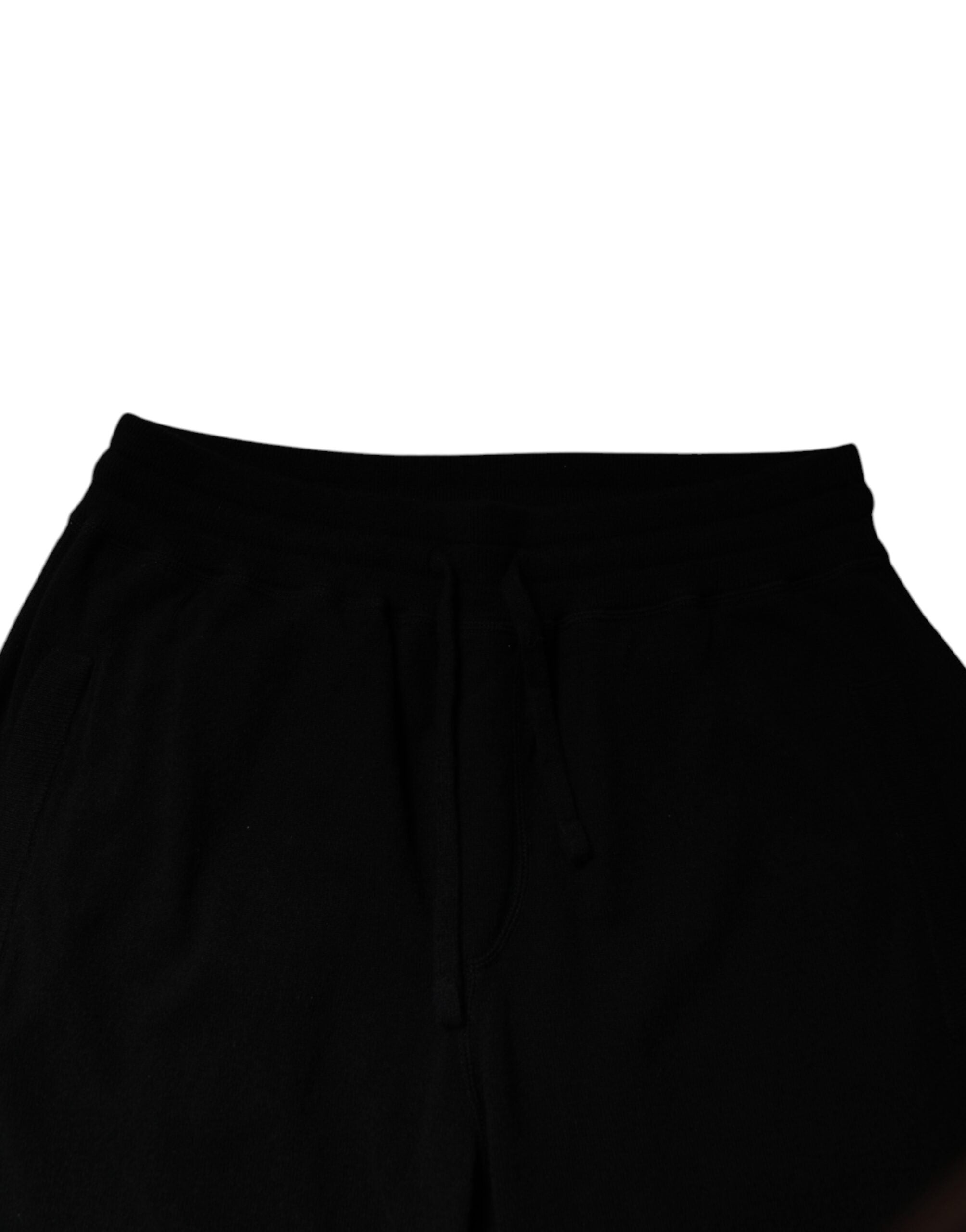 Dolce & Gabbana Black Cashmere Mid Waist Jogger Sweatpants Pants