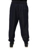 Dolce & Gabbana Black Jacquard Jogger Men Sweatpants Pants