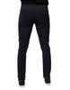 Dolce & Gabbana Dark Blue GOLD Cotton Skinny Men Denim Jeans