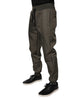 Dolce & Gabbana Brown Lambskin Leather Men Sweatpants Pants