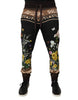 Dolce & Gabbana Black Floral Cotton Jogger Sweatpants Pants