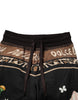 Dolce & Gabbana Black Floral Cotton Jogger Sweatpants Pants