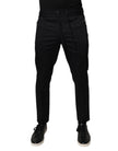 Dolce & Gabbana Dark Blue Cotton Men Jogger Sweatpants Pants