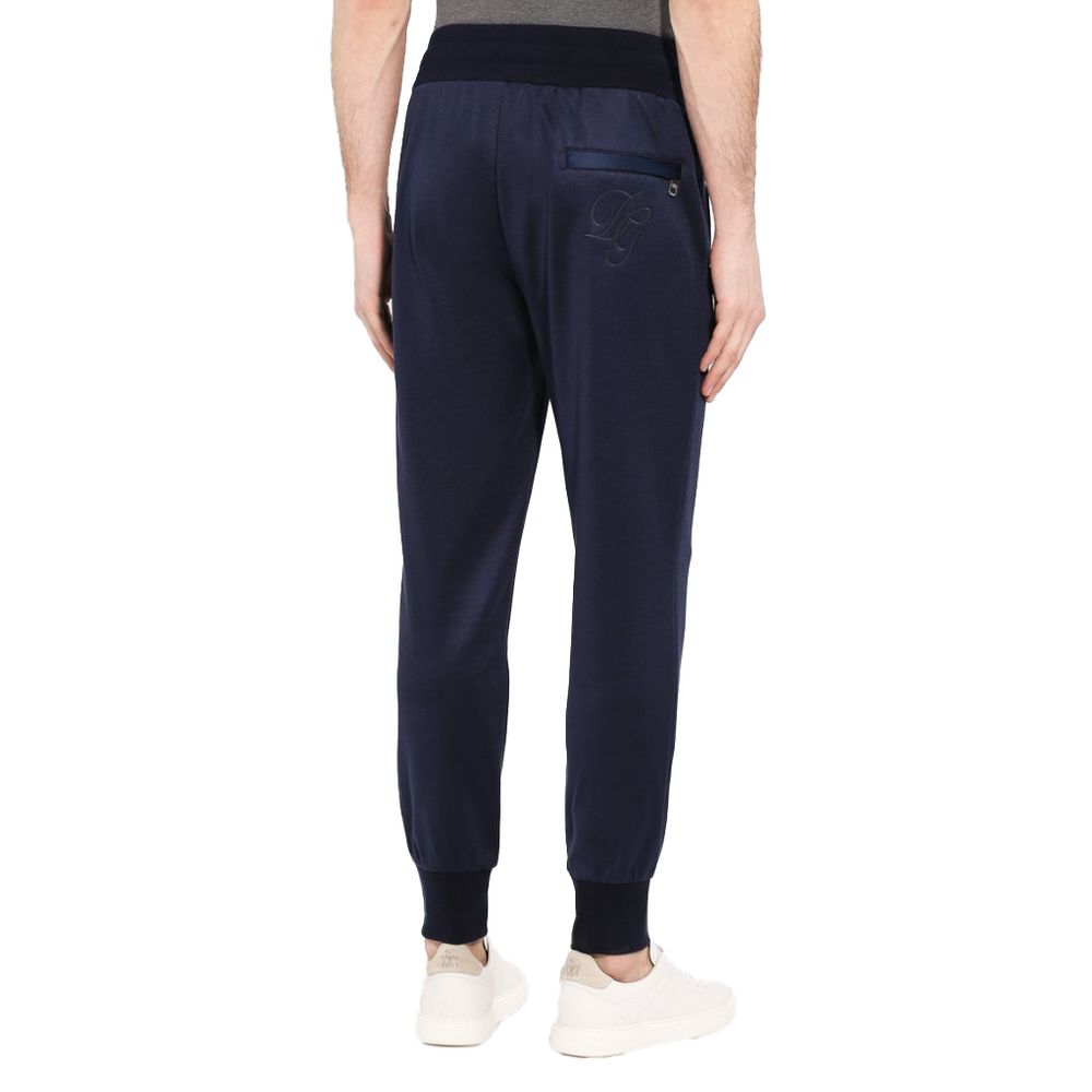 Dolce & Gabbana Blue Silk Jeans & Pant