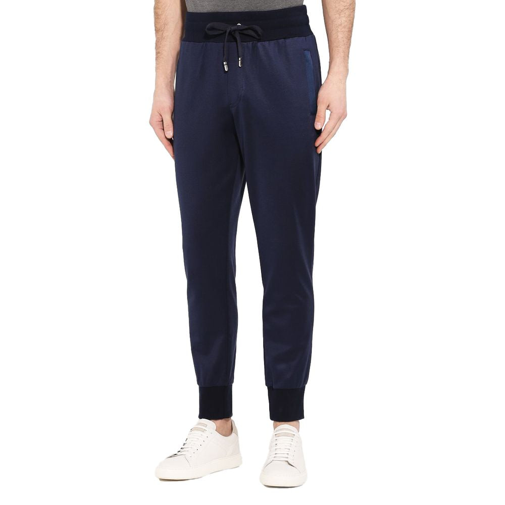 Dolce & Gabbana Blue Silk Jeans & Pant