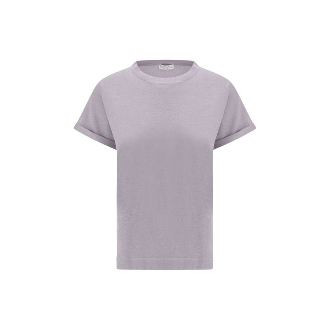 Brunello Cucinelli cashmere glitter T-shirt