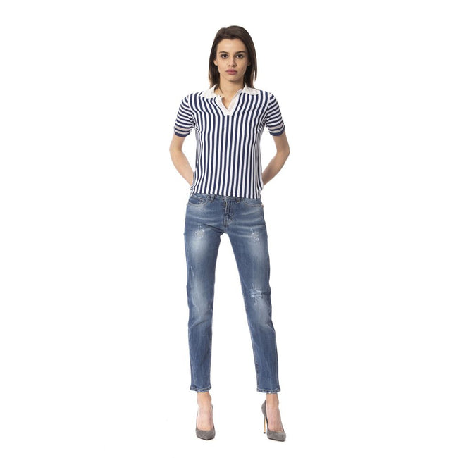 Frankie Morello Blue Other Fibres Women Jeans