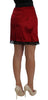 Dolce & Gabbana Elegant Red Lace High-Waist Skirt
