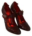 Dolce & Gabbana Red Floral Crystal Heels CINDERELLA Shoes